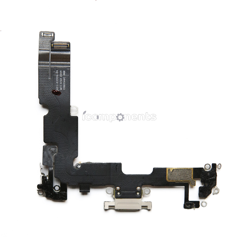 iPhone 14 Plus - Нижний шлейф с разъемом зарядки ORIG, белый