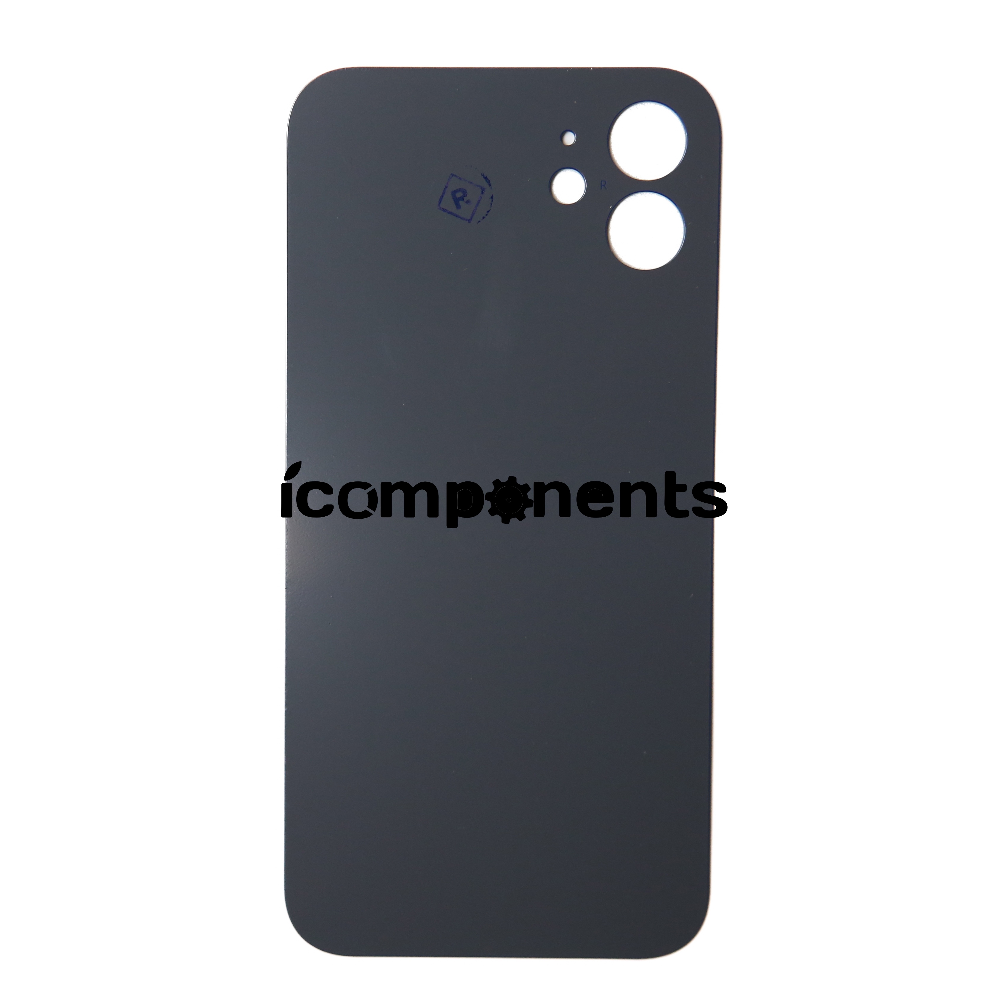 iPhone 12 - Заднее стекло, синее (широкий вырез)