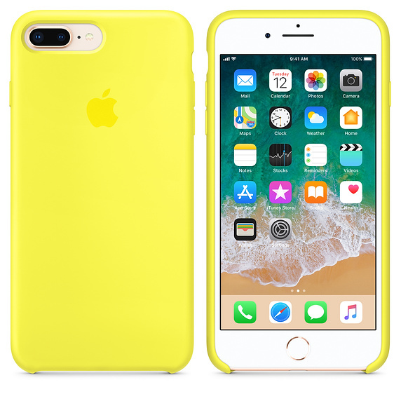 картинка Силиконовый чехол для iPhone 7+/8+ flash (желтый неон) от магазина Компания+