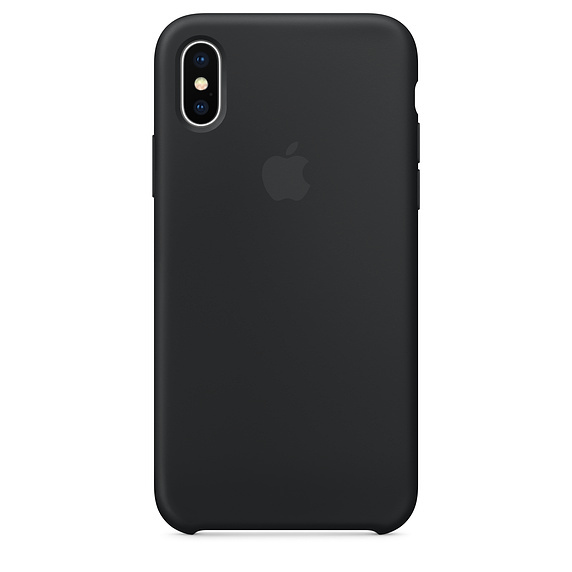картинка Силиконовый чехол для iPhone X, black (черный) от магазина Компания+