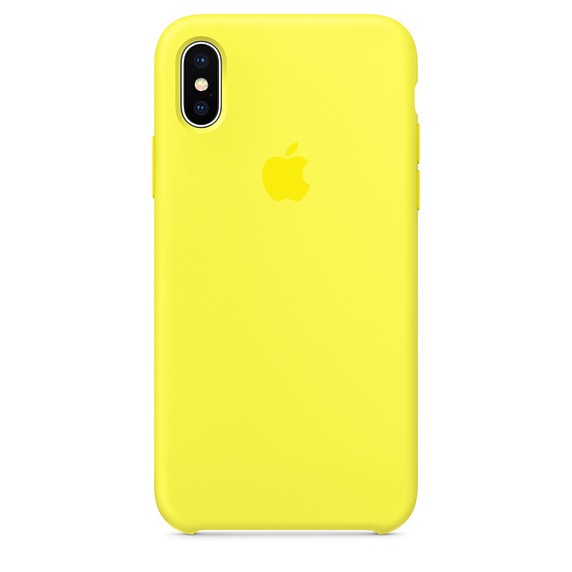 картинка Силиконовый чехол для iPhone X, yellow neon (желтый неон) от магазина Компания+
