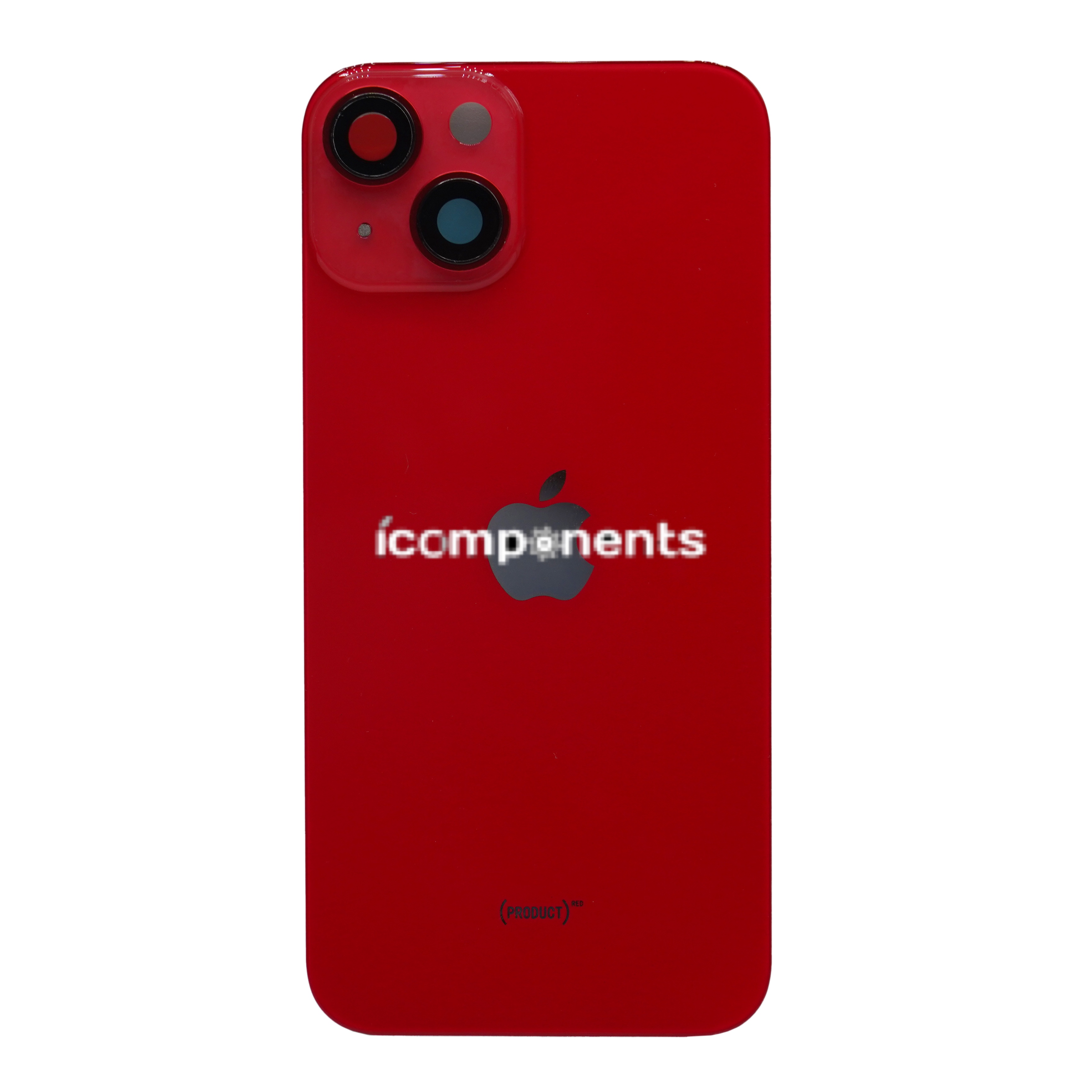 iPhone 14 - Задняя крышка, красная (в сборе с креплением и линзами камеры)