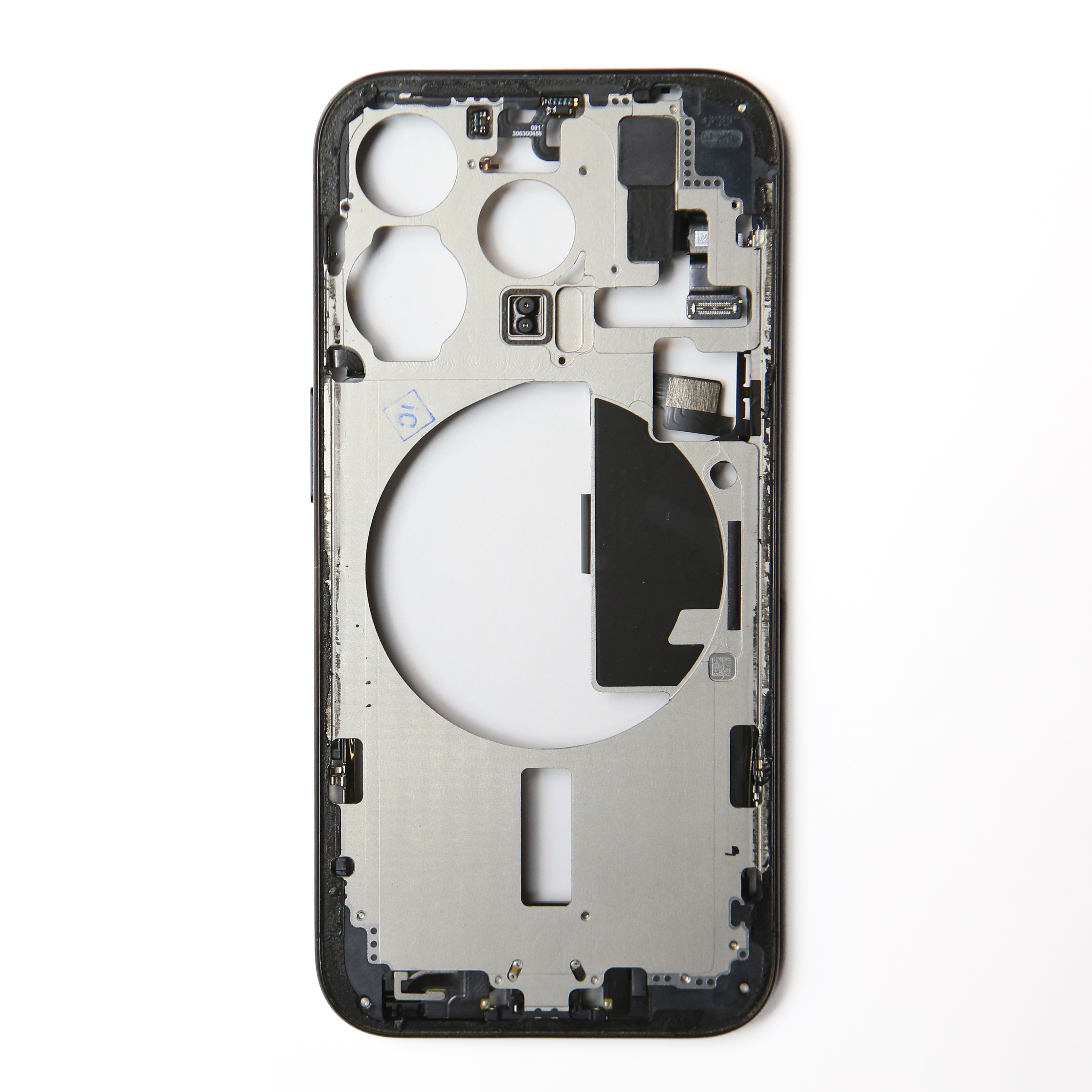 iPhone 15 Pro - Средняя часть корпуса в сборе с шлейфами (Blue Titanium) Разбор EU