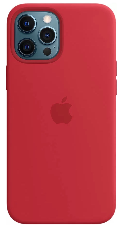 картинка Силиконовый чехол для iPhone 12 pro Max Red, orig chip от магазина Компания+