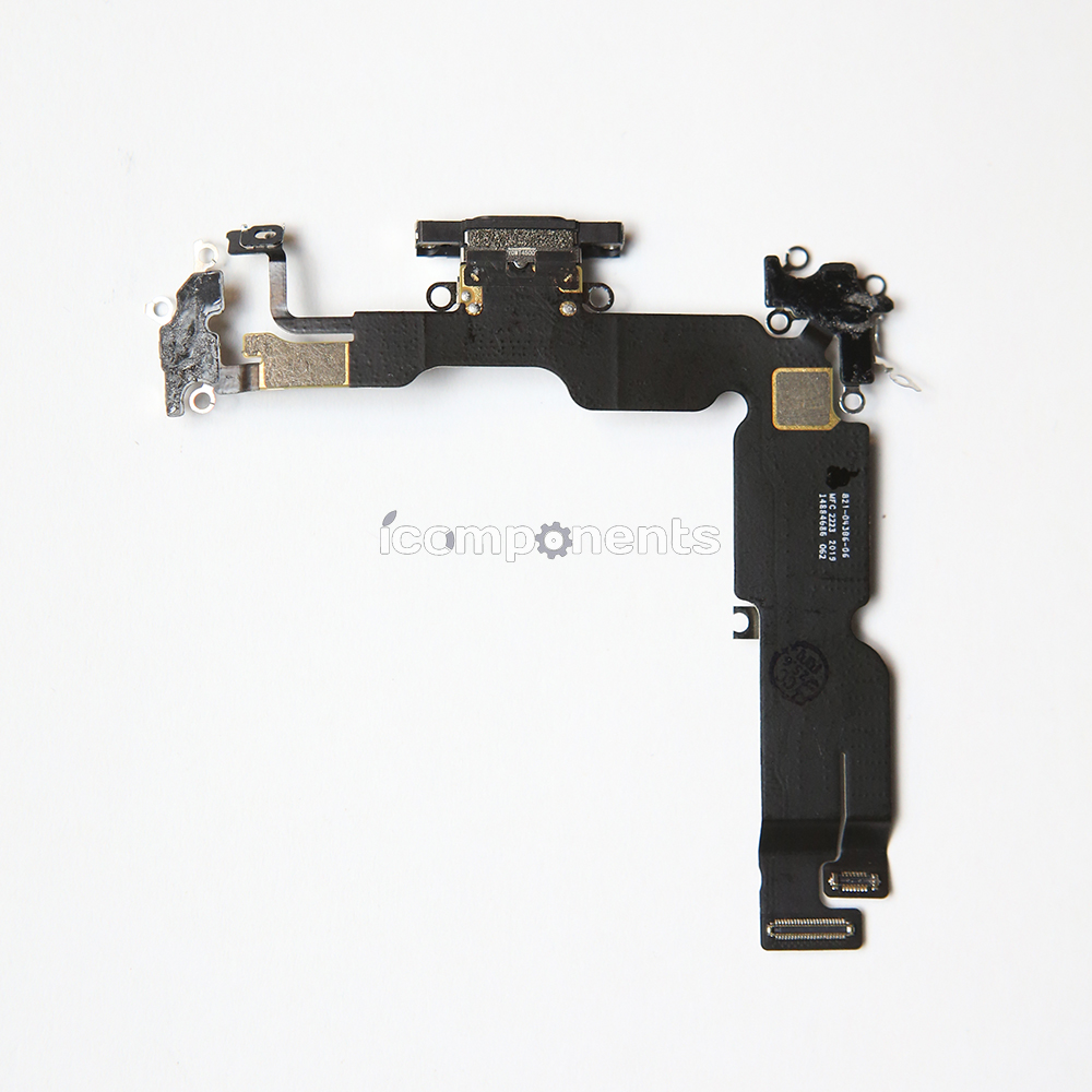 iPhone 15 Plus - Нижний шлейф с разъемом зарядки ORIG, черный