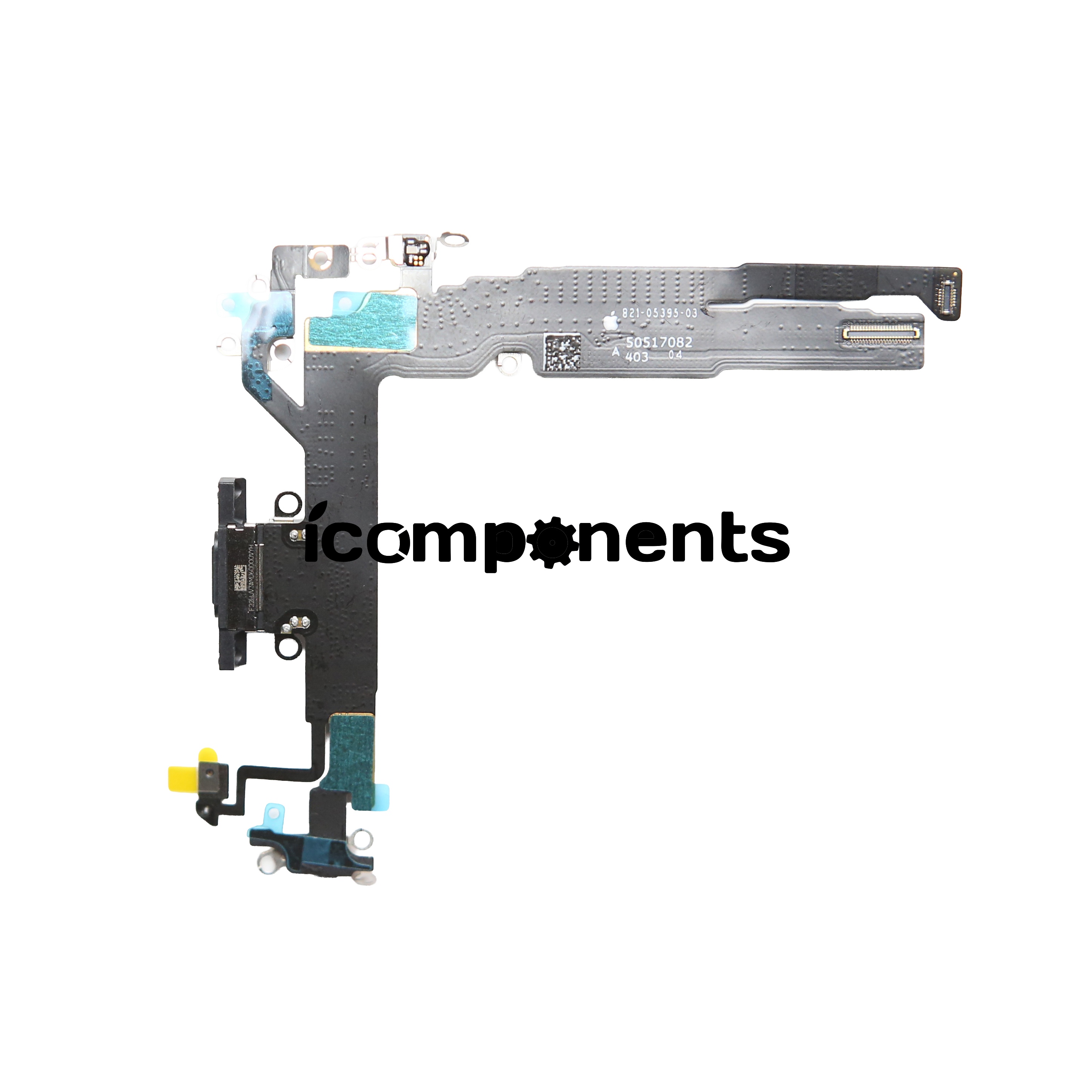 iPhone 17 - Нижний шлейф с разъемом зарядки ORIG, черный