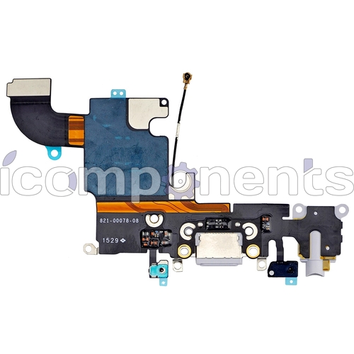 картинка iPhone 6s - нижний шлейф зарядки, белый от магазина Компания+