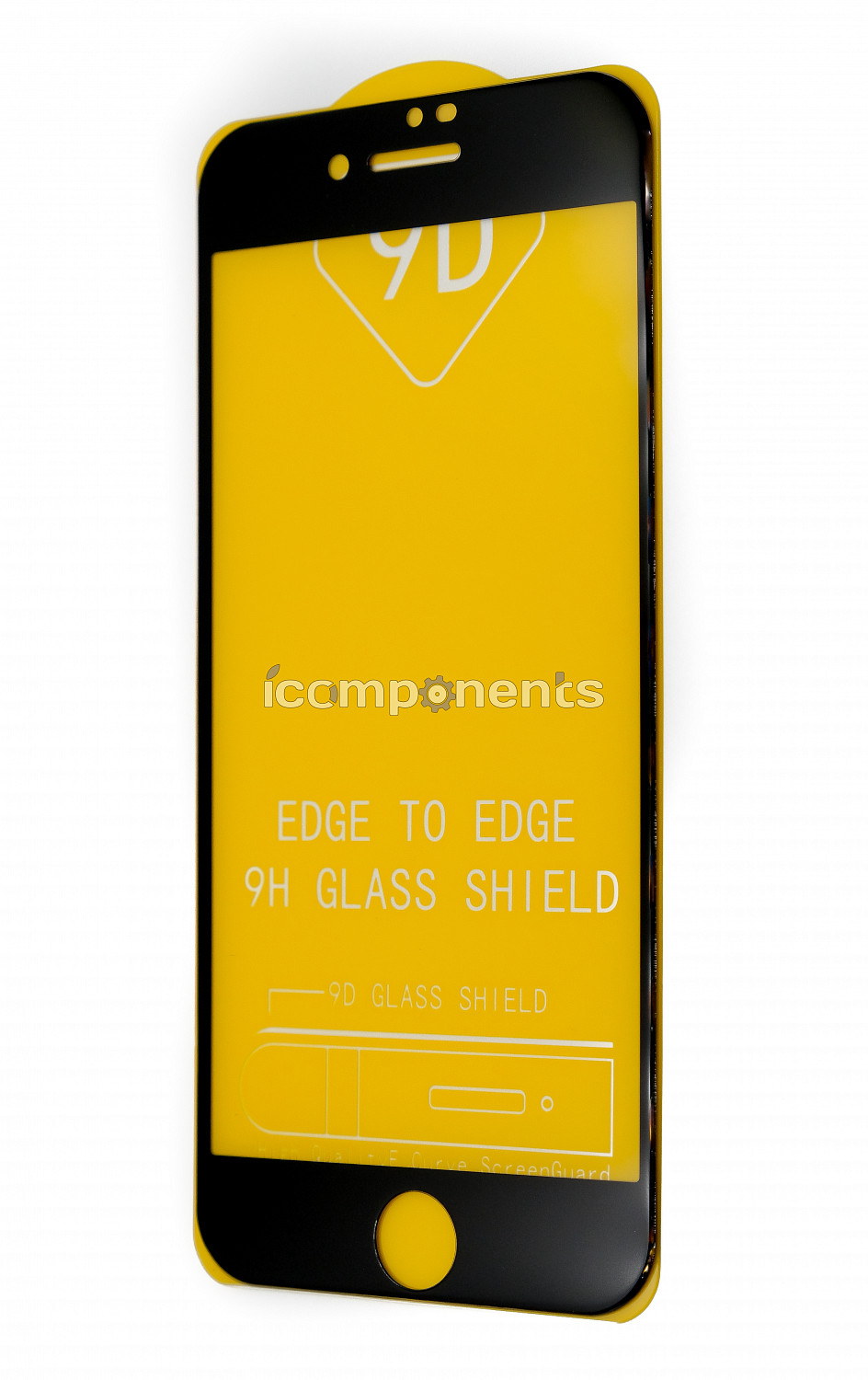 картинка Противоударное стекло réel 3D для iPhone 7/8 black без упаковки от магазина Компания+