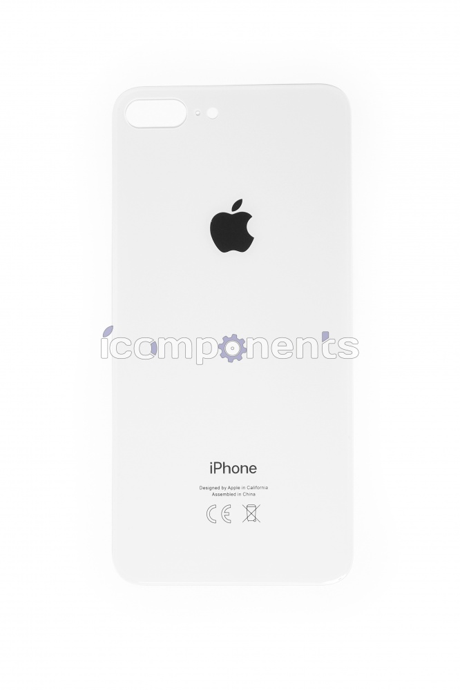 картинка iPhone 8+ - Заднее стекло Premium (в сборе со стеклом камеры), белое от магазина Компания+