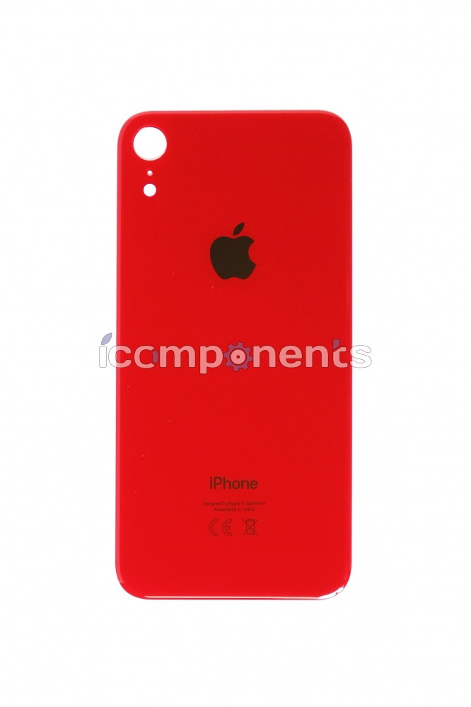 картинка iPhone XR - Заднее стекло Premium (узкое отверстие), красное от магазина Компания+