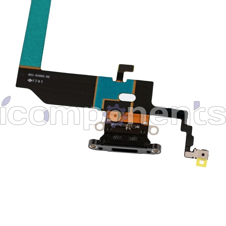 картинка iPhone X - Шлейф с разъемом зарядки ORIG, черный от магазина Компания+