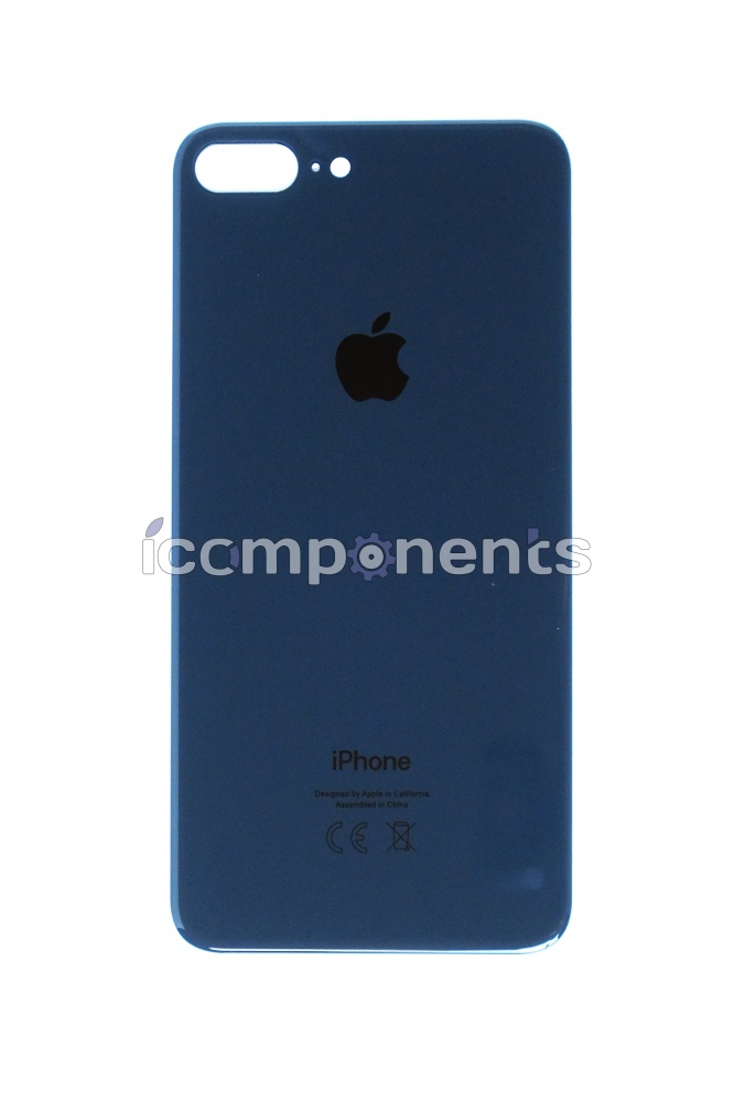 картинка iPhone 8+ - Заднее стекло Premium (в сборе со стеклом камеры), черное от магазина Компания+