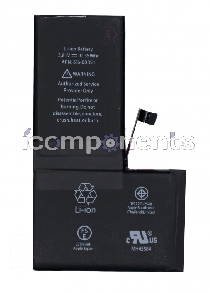 картинка iPhone X - Аккумуляторная батарея + скотч, ORIG (hacked chip) от магазина Компания+
