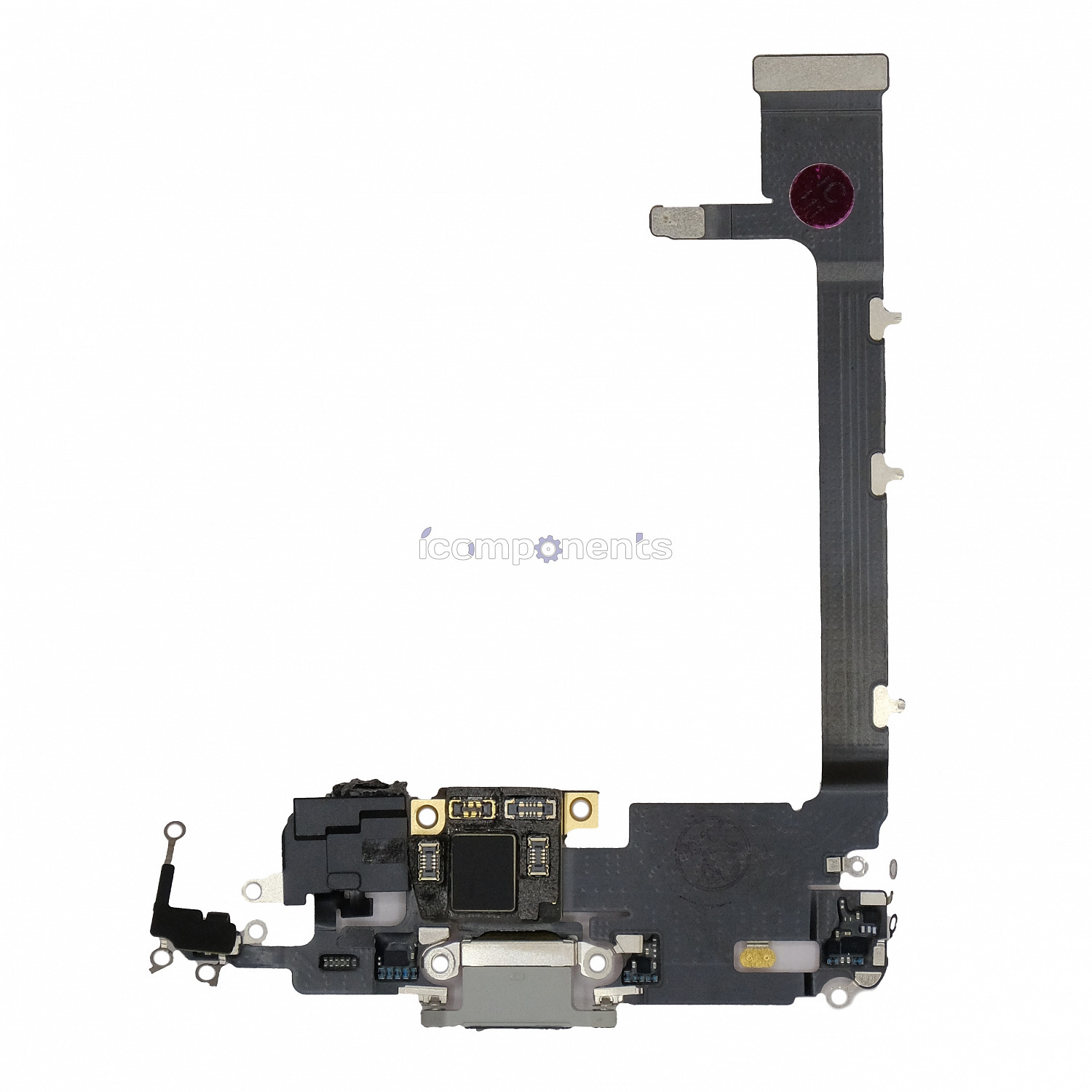 картинка iPhone 11 Pro Max - Шлейф с разъемом зарядки ORIG, белый от магазина Компания+